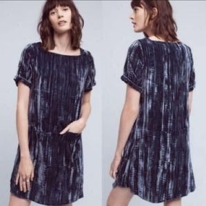 Anthropologie Floreat Crushed Velevet Dress sm